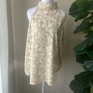 41 Hawthorn Cream Floral Halter Blouse